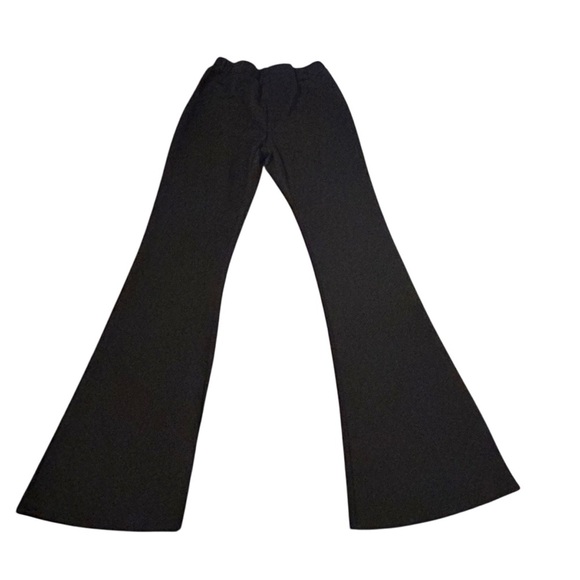 SHEIN Black Flare Leggings Womens Trousers Pull On Casual Pants‎ - Picture 1 of 3